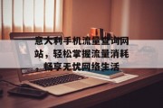 意大利手机流量查询网站，轻松掌握流量消耗，畅享无忧网络生活