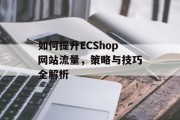 如何提升ECShop网站流量，策略与技巧全解析