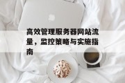 高效管理服务器网站流量，监控策略与实施指南