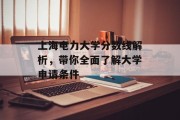 上海电力大学分数线解析，带你全面了解大学申请条件