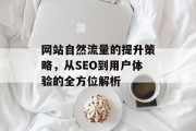 网站自然流量的提升策略，从SEO到用户体验的全方位解析