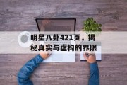 明星八卦421页，揭秘真实与虚构的界限