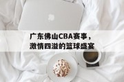 广东佛山CBA赛事，激情四溢的篮球盛宴