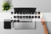 大学毕业后的档案之谜，如何应对档案未申请的困境