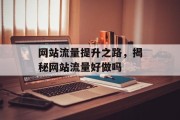网站流量提升之路，揭秘网站流量好做吗