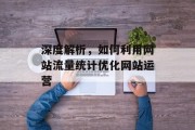 深度解析，如何利用网站流量统计优化网站运营