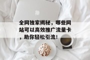 全网独家揭秘，哪些网站可以高效推广流量卡，助你轻松引流！