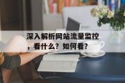 深入解析网站流量监控，看什么？如何看？
