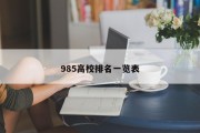 985高校排名一览表