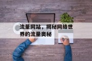流量网站，揭秘网络世界的流量奥秘