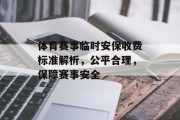 体育赛事临时安保收费标准解析，公平合理，保障赛事安全
