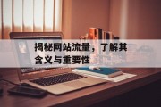 揭秘网站流量，了解其含义与重要性