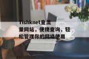 Tishknet查流量网站，便捷查询，轻松管理你的网络使用