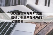 深入解析网站用户流量指标，衡量网站成功的关键因素
