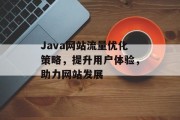 Java网站流量优化策略，提升用户体验，助力网站发展