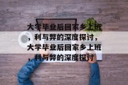 大学毕业后回家乡上班，利与弊的深度探讨，大学毕业后回家乡上班，利与弊的深度探讨