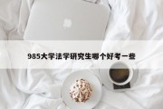 985大学法学研究生哪个好考一些