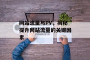 网站流量与PV，揭秘提升网站流量的关键因素