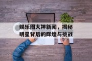 娱乐圈大神新闻，揭秘明星背后的辉煌与挑战