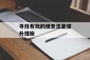 寻找有效的搜索流量提升措施