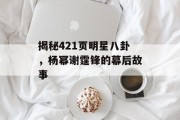 揭秘421页明星八卦，杨幂谢霆锋的幕后故事