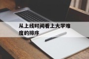 从上线时间看上大学难度的排序