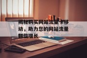 揭秘购买网站流量卡移动，助力您的网站流量翻倍增长