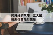 网站维护攻略，五大策略助你高效引流量
