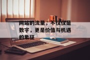 网站的流量，不仅仅是数字，更是价值与机遇的象征