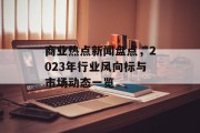 商业热点新闻盘点，2023年行业风向标与市场动态一览
