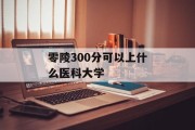 零陵300分可以上什么医科大学
