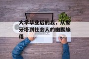 大学毕业后的我，从象牙塔到社会人的幽默旅程