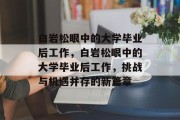 白岩松眼中的大学毕业后工作，白岩松眼中的大学毕业后工作，挑战与机遇并存的新篇章