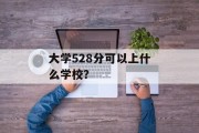 大学528分可以上什么学校？