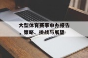 大型体育赛事申办报告，策略、挑战与展望