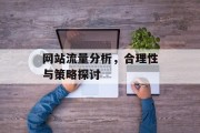 网站流量分析，合理性与策略探讨
