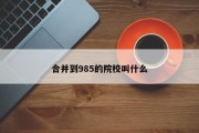 合并到985的院校叫什么