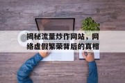 揭秘流量炒作网站，网络虚假繁荣背后的真相