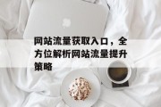 网站流量获取入口，全方位解析网站流量提升策略