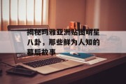 揭秘玛雅亚洲贴图明星八卦，那些鲜为人知的幕后故事