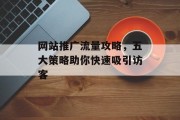 网站推广流量攻略，五大策略助你快速吸引访客