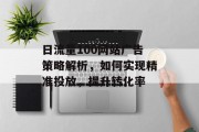 日流量100网站广告策略解析，如何实现精准投放，提升转化率