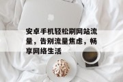 安卓手机轻松刷网站流量，告别流量焦虑，畅享网络生活