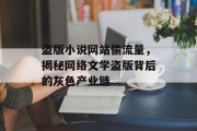 盗版小说网站偷流量，揭秘网络文学盗版背后的灰色产业链