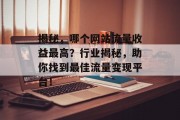 揭秘，哪个网站流量收益最高？行业揭秘，助你找到最佳流量变现平台！