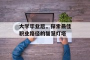 大学毕业后，探索最佳职业路径的智慧灯塔