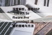 深度解析，提升DSP（Direct Software Programming）流量的策略与方法