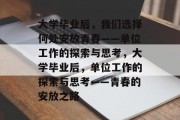 大学毕业后，我们选择何处安放青春——单位工作的探索与思考，大学毕业后，单位工作的探索与思考——青春的安放之路