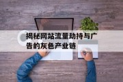 揭秘网站流量劫持与广告的灰色产业链