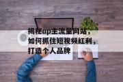 揭秘up主流量网站，如何抓住短视频红利，打造个人品牌